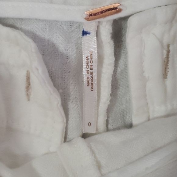 Free People X-Wide Leg White Linen $128  size 0 - Picture 7 of 7